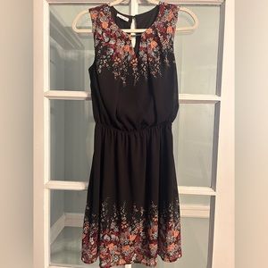 Black and flowered dress